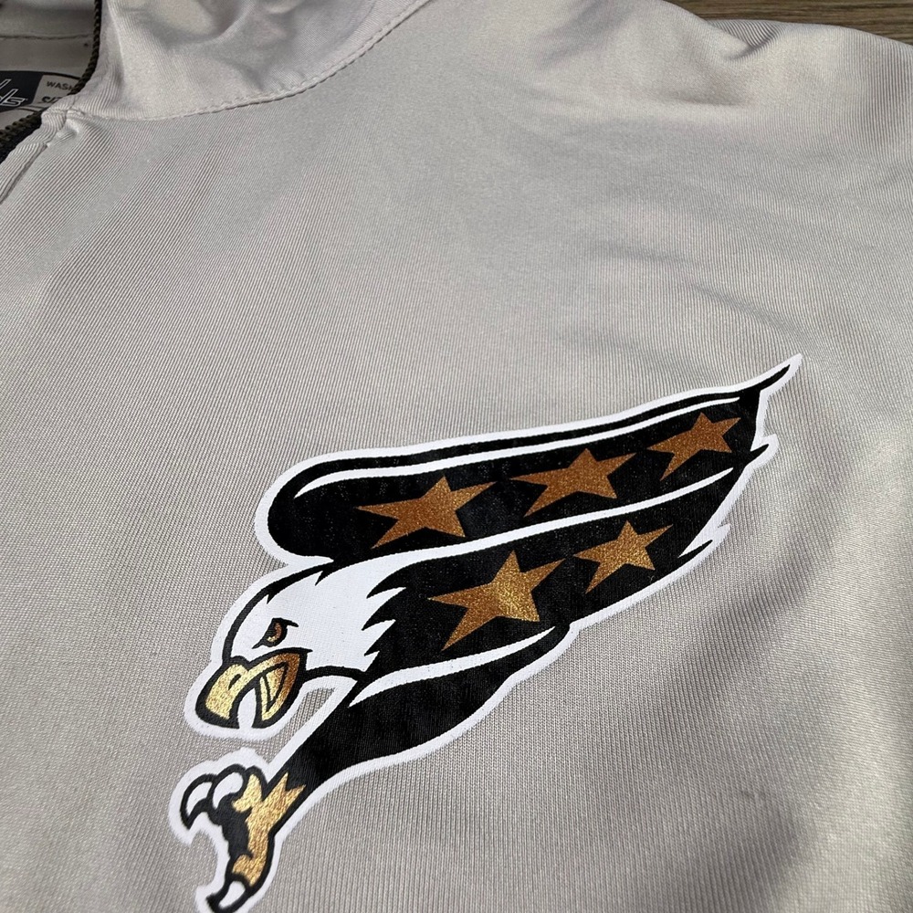 Washington Capitals Mens 2XL Quarter Zip Pullover Gray Screaming Eagle NHL Logo - Picture 5 of 13